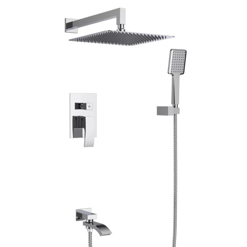 Вбудована душова система GAPPO G7107, вилив - перемикач на лійку, 3-функції, хром Вбудована душова система GAPPO G7107, вилив - перемикач на лійку, 3-функції, хром