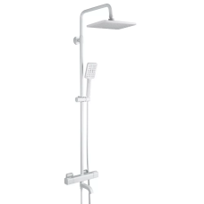 Душова система з термостатом GAPPO G2491-8, вилив - перемикач на лійку, білий