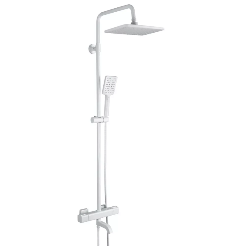 Душова система з термостатом GAPPO G2491-8, вилив - перемикач на лійку, білий Душова система з термостатом GAPPO G2491-8, вилив - перемикач на лійку, білий