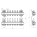 Колектор Icma 1“ 9 виходів, з витратомірами №K013 Колектор Icma 1“ 9 виходів, з витратомірами №K013