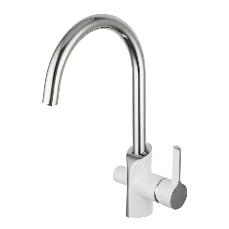 Змішувач для кухні з підключенням фільтра GAPPO G4303-8, білий/хром Змішувач для кухні з підключенням фільтра GAPPO G4303-8, білий/хром