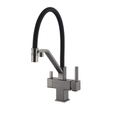 G4395-69 кухня під осмос одноваж. вис. силікон. вилив лат. шпилька Ø35 (сірий Gungrey/чорний) {8/1}