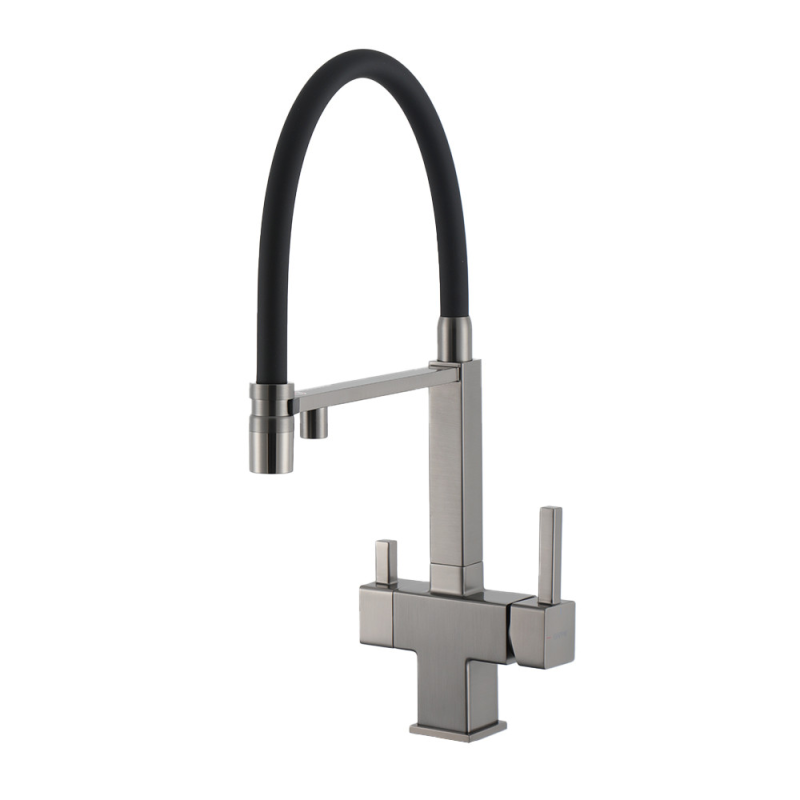 G4395-59  кухня під осмос одноваж. вис. силікон. вилив лат. шпилька Ø35 (gungrey) {8/1}