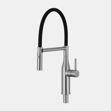 G4098-25 кухня одноваж. вис. вилив нерж. сталь гайка Ø35 (сатин) {8/1}