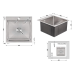 Мийка для кухні інтегрована Lidz Handmade H5050 (LDH5050BRU35375) Brushed Steel 3,0/1,0 мм Мийка для кухні інтегрована Lidz Handmade H5050 (LDH5050BRU35375) Brushed Steel 3,0/1,0 мм