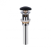 Донний клапан для раковини Qtap PU03O 225х70х70 Matt black з переливом