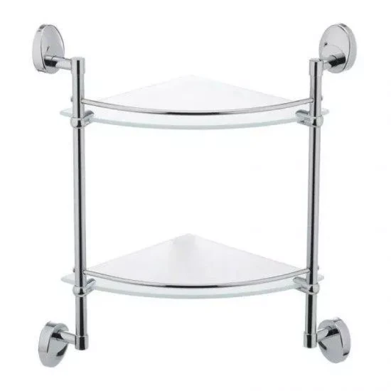 Полиця скляна кутова Frap F1907-2, 2-х ярусна, 290х290 мм Полиця скляна кутова Frap F1907-2, 2-х ярусна, 290х290 мм