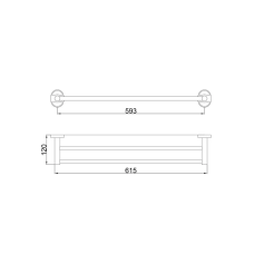 Рушникотримач Frap F1909, 600 мм, хром