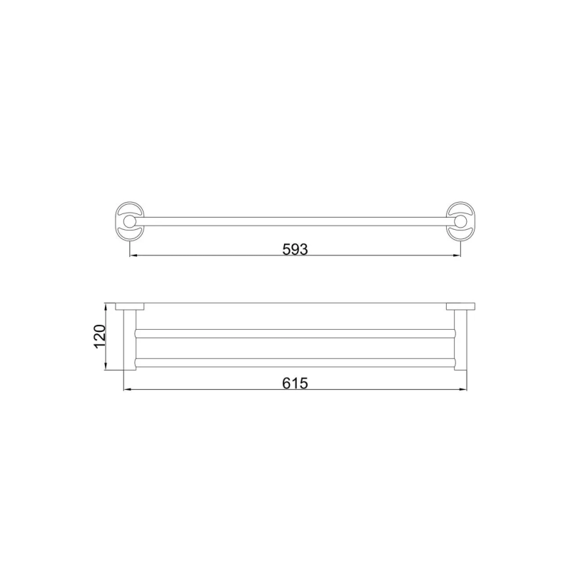 Рушникотримач Frap F1909, 600 мм, хром