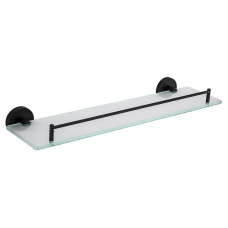 Полиця скляна Frap F30207, нержавіюча сталь, 500 мм, чорний