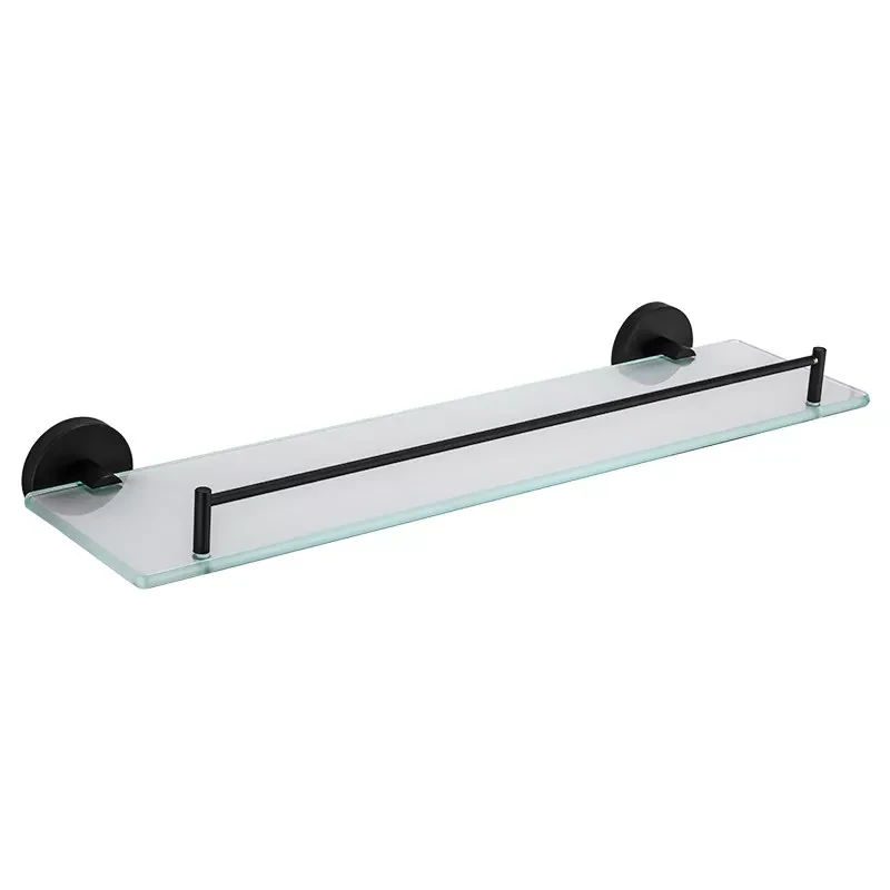 Полиця скляна Frap F30207, нержавіюча сталь, 500 мм, чорний Полиця скляна Frap F30207, нержавіюча сталь, 500 мм, чорний