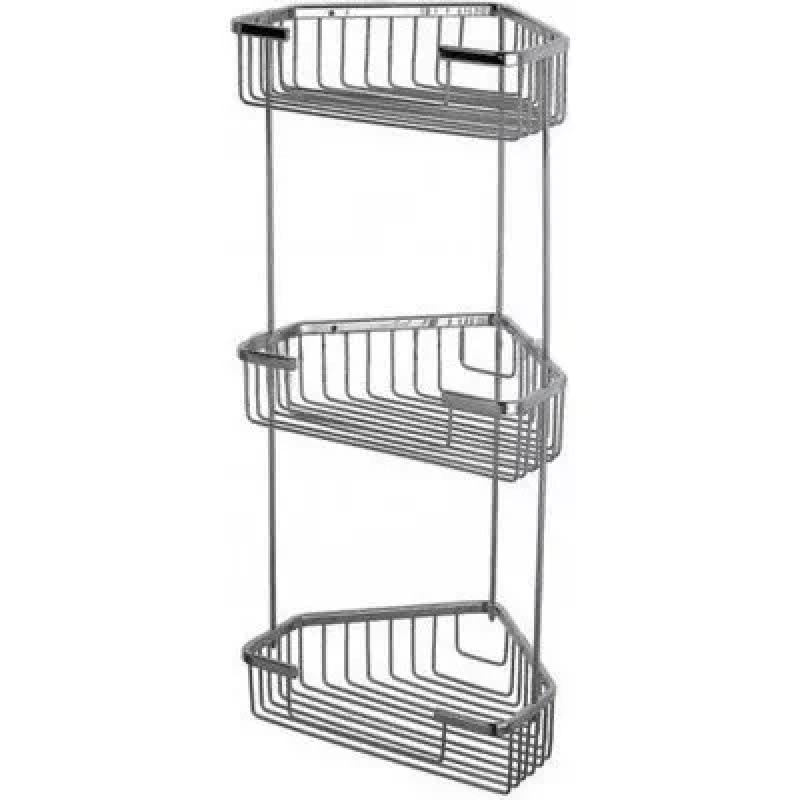 Полиця кутова Frap F335-2,(КРАТНО 2шт) 3-х ярусна, 240х570 мм, хром Полиця кутова Frap F335-2,(КРАТНО 2шт) 3-х ярусна, 240х570 мм, хром