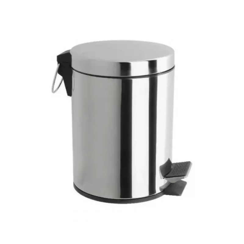 Ведро для сміття Frap F703 з педалю, хром, 12 літрів Ведро для сміття Frap F703 з педалю, хром, 12 літрів