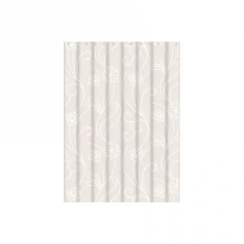 Шторка для ванної і душа Frap F8805, поліетилен, 180 x180 см, білий/серий