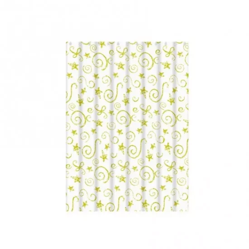 Шторка для ванної і душа Frap F8808, поліетилен, 180 x180 см, жовтий Шторка для ванної і душа Frap F8808, поліетилен, 180 x180 см, жовтий