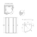 Набір Lidz душова кабіна Latwa SC80x80.SAT.LOW.GR, скло тонов. 4 мм + піддон QT ROBIN
