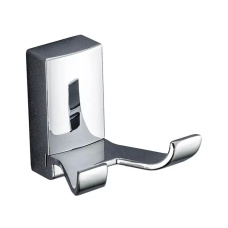 Гачок подвійний для ванної Frap F1805-2 з 2-ма накладками, білий/хром