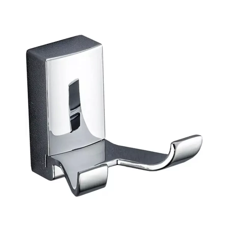 Гачок подвійний для ванної Frap F1805-2 з 2-ма накладками, білий/хром Гачок подвійний для ванної Frap F1805-2 з 2-ма накладками, білий/хром