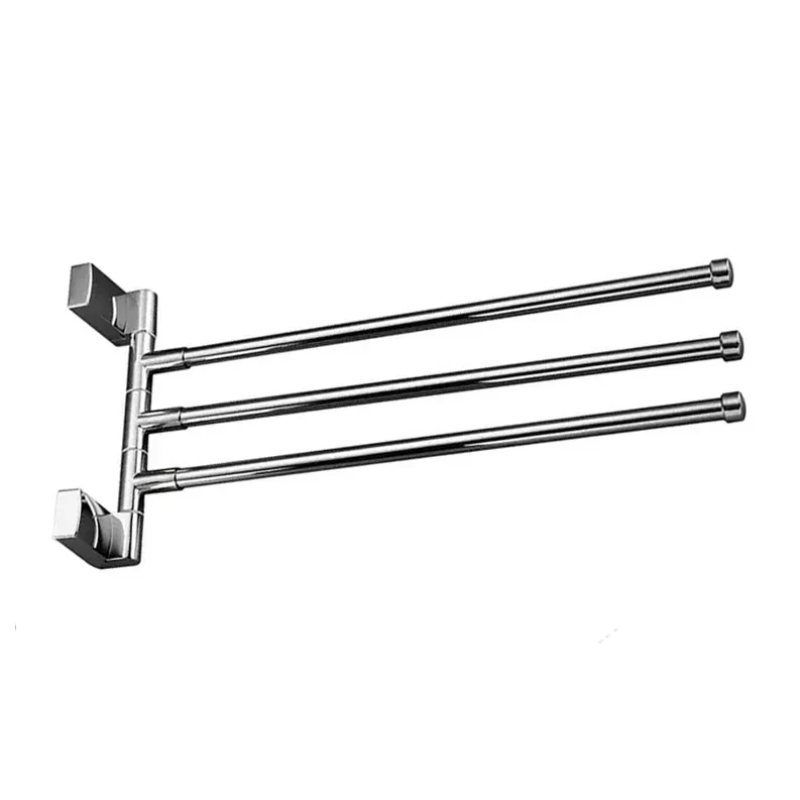 Рушникотримач поворотний потрійний Frap F1813 з 2-ма накладками, 397 мм, білий/хром