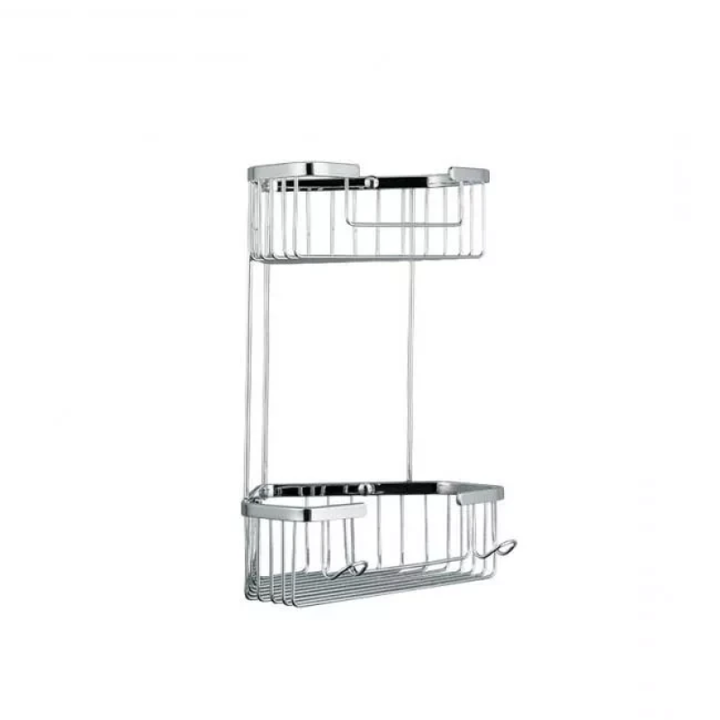 Полиця кутова Frap F351-1, 2-х ярусна, 240х320 мм, хром Полиця кутова Frap F351-1, 2-х ярусна, 240х320 мм, хром